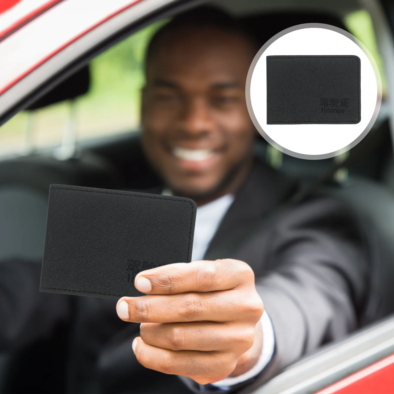 

5pcs Driving License Holder For Men Large Capacity Card Organizer Wallet Pu Cards Pouch Car Registration Insurance Document