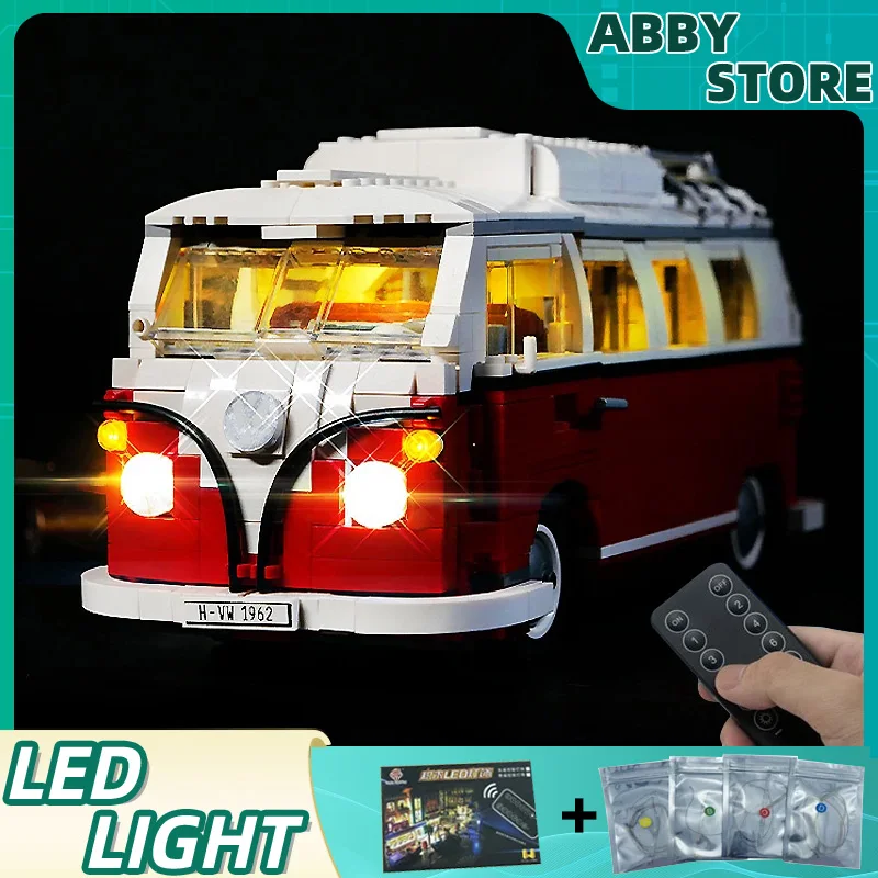 

DIY радиоуправляемая лампочка, Детский комплект для LEGO 10220, Volkswagen T1, RV Van (только детская модель, без блоков)