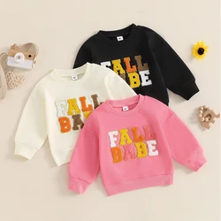 2024-05-30 Lioraitiin Toddler Baby Boys Girls Hoodie Long Sleeve Sweatshirt Embroidery Letters Fall Clothes