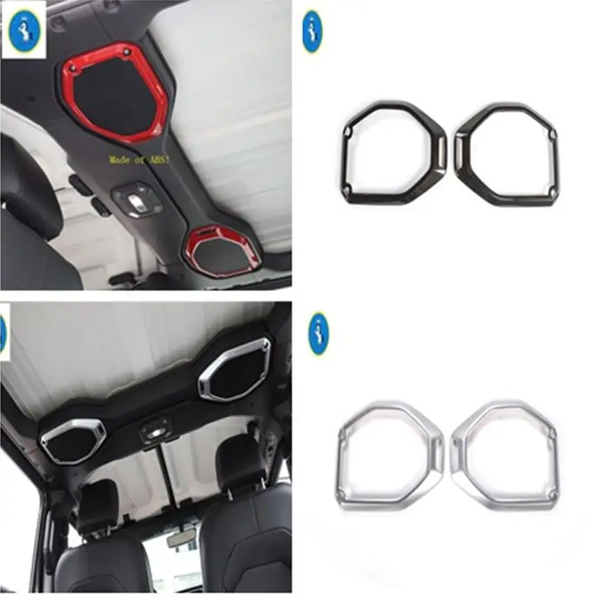 

Car Accessories Roof Top Stereo Speaker Audio Sound Decor Frame Cover Trim Fit For Jeep Wrangler JL 2018 - 2022 Interior