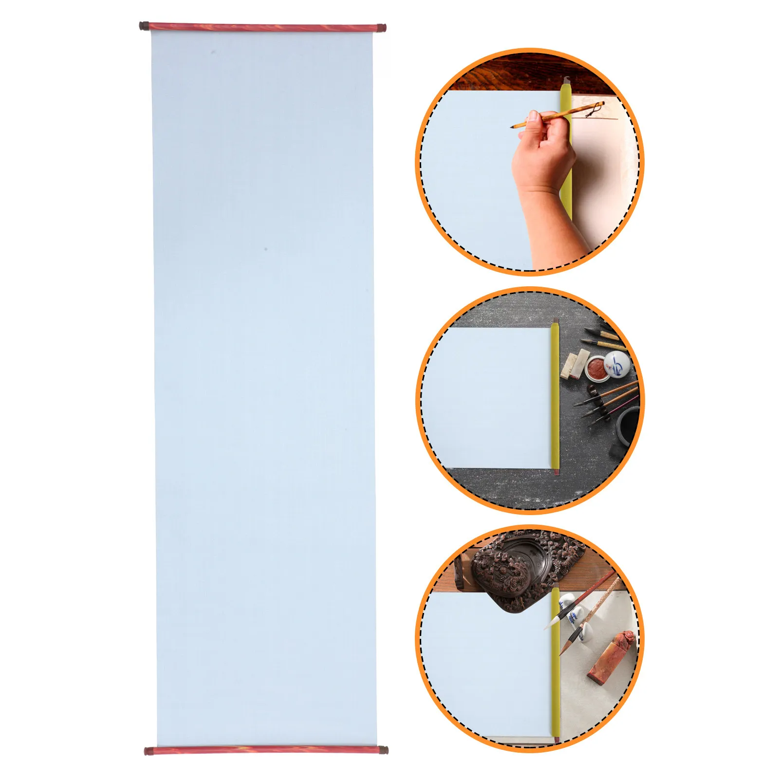 

Chinese Calligraphy Water Writing Cloth 1.4m X 46Cm Scroll Design Imitation Rice Paper Reusable Surface for Painting Drawing
