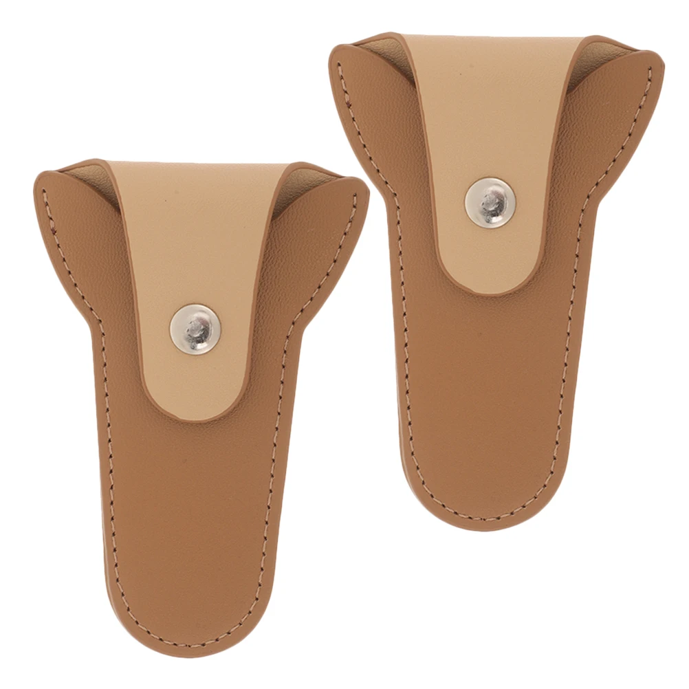 

2 Pcs Nail Scissors Cuticle Protective Pouch Ergonomic Sturdy Material Manicure Trimmer Covers Pedicure Storage