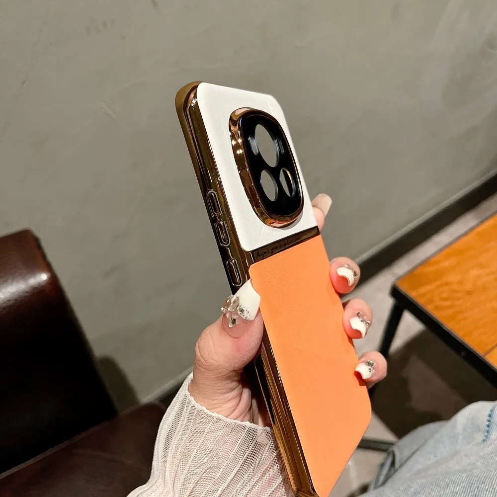 Para Huawei Honor Magic 7 Pro funda de lujo de cuero PU piel lente protectora trasera funda para Honor Magic7 7Pro 6 Pro carcasa de teléfono