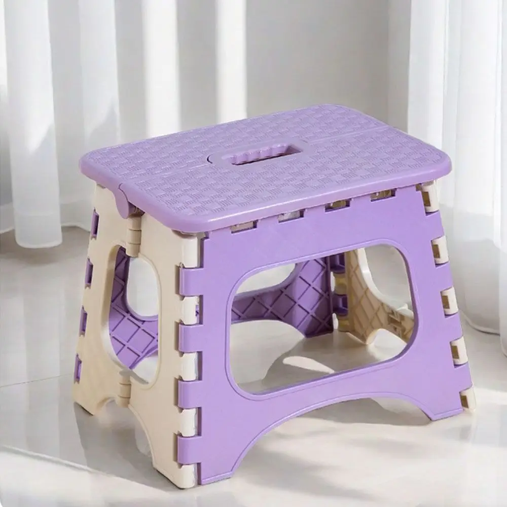 

Plastic Folding Stool Thickened Lightweight Small Bench Chair Super Load-Bearing Foldable Shoe Changing Stool Outdoor Camping