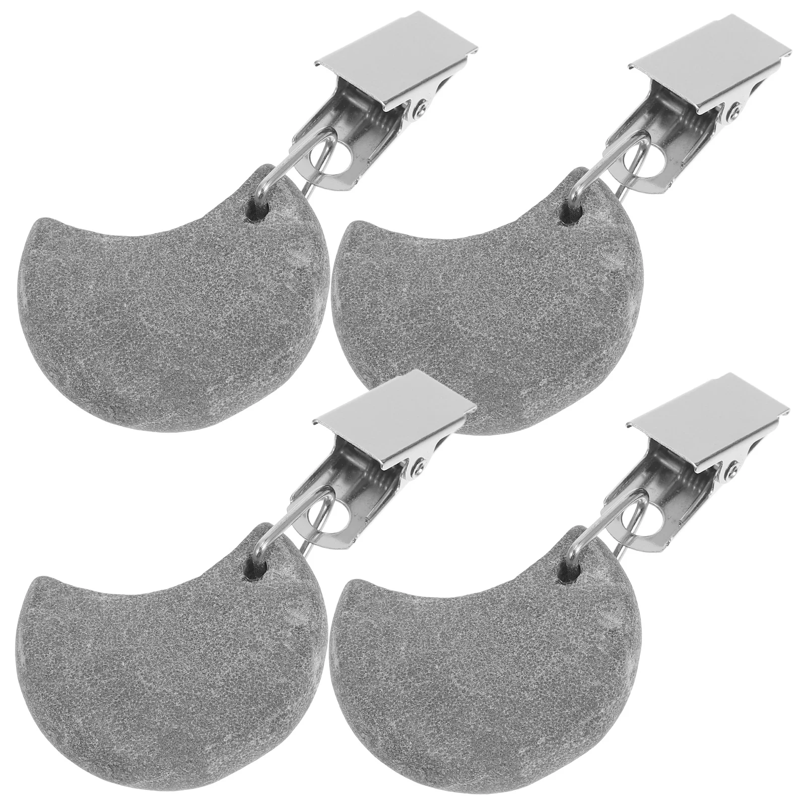 

4 Pcs Clips Marble Weights Reusable Iron Camping Accessories Outdoor Camping Accessories Elegant Design Versatile Use