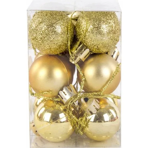 Happyland Christmas Ornament Tiny Gold Ball 24 Pcs 4 cm