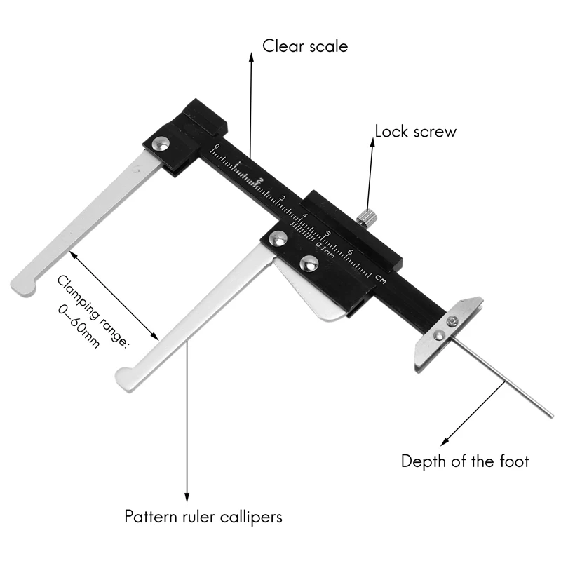 Disc Brake Rotor Thickness Caliper 0-60Mm Gauge Gage Micrometer Measuring Tool