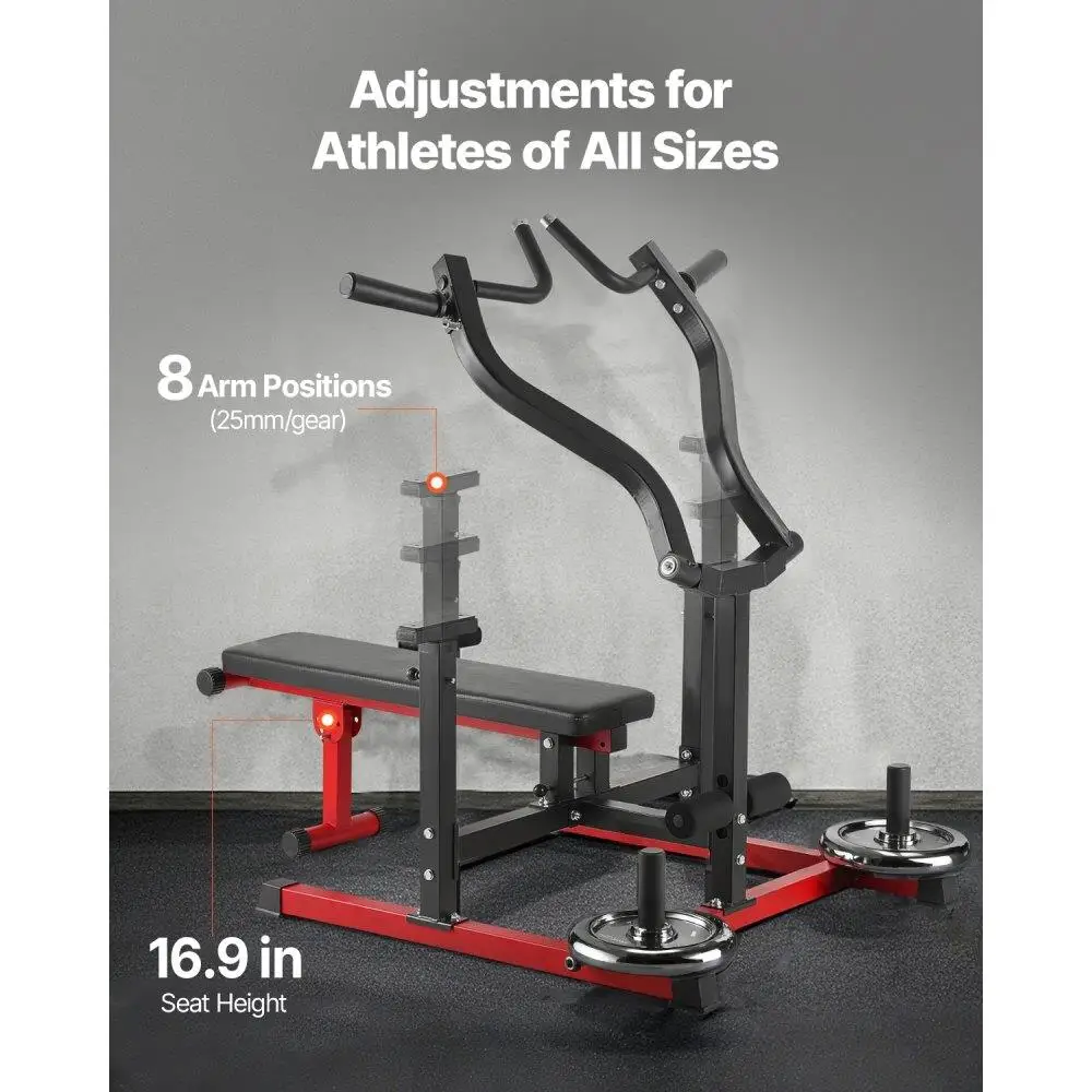مقعد منحدر مسطح قابل للتعديل ، معدات صالة رياضية منزلية ، آلة ضغط الصدر ، 450 رطل #3