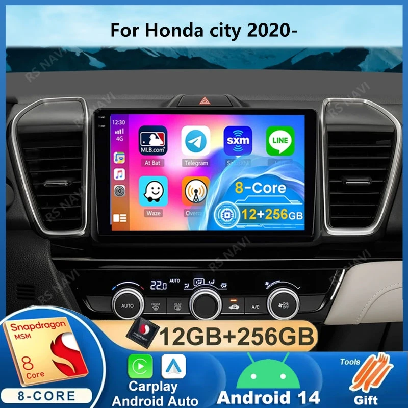 

Android 14 Car Stereo Radio For Honda City 2020- Multimedia Player GPS RDS Carplay Autoradio Mirror Link 4G BT FM