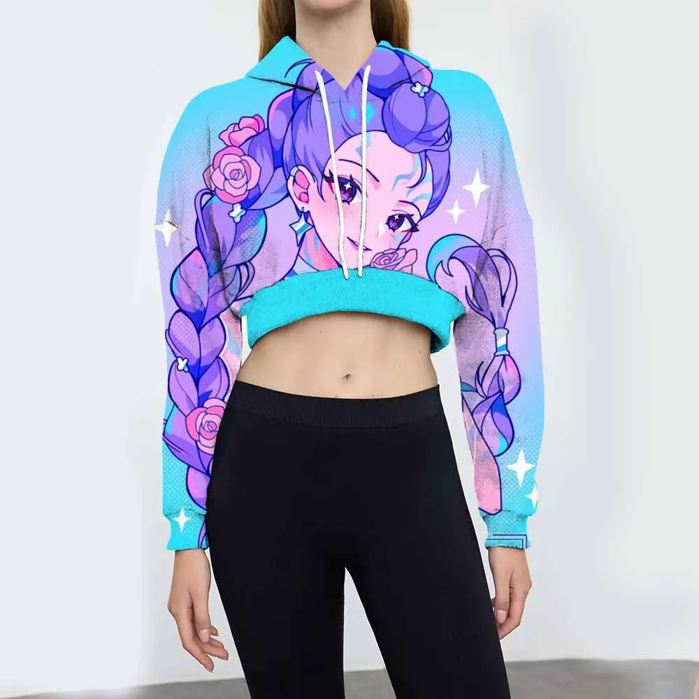 KPOP demon hunters Printed Women's Tracksuit Set Fashion Jogging Sweatshirt Suit Sports Hood Quality Fitness Outfi ﻿