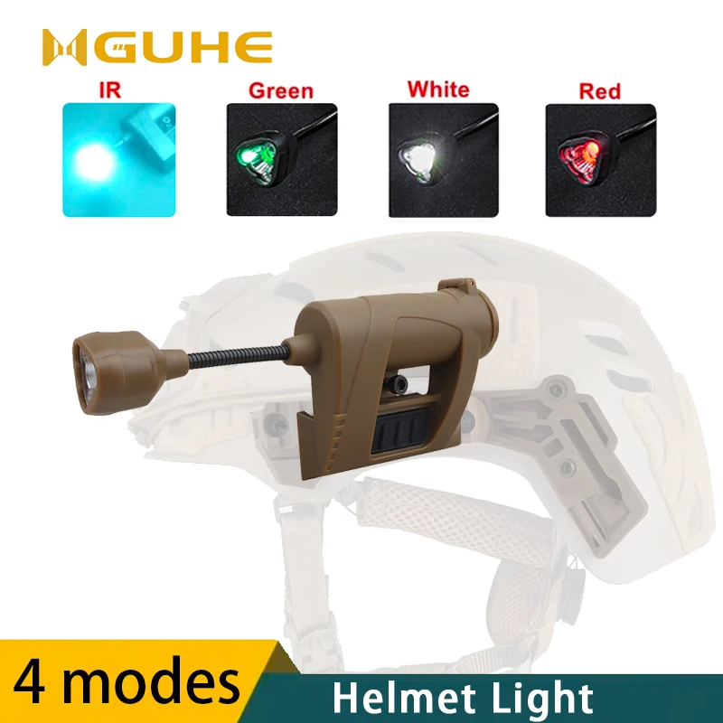 LED Helmet Light, 4 Modes LED Helmet Lamp, Outdoor Night Lighting For Hunting Cycling Fishing,(Green,Red,IR,White)