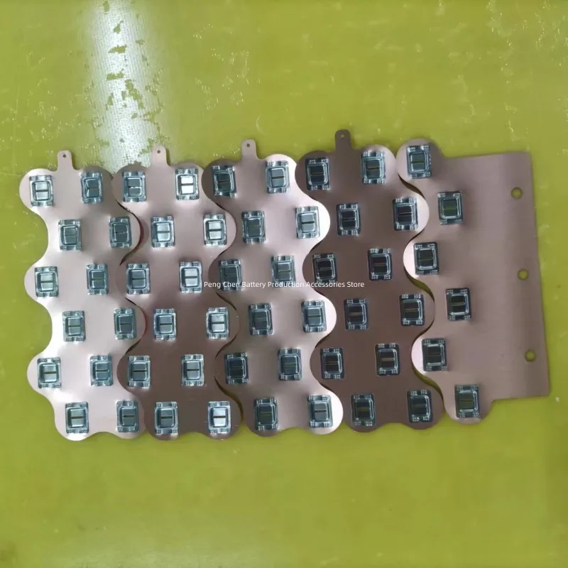 Nickel Copper Busbar 21700 20S6P Hold Big Current Straight 32650  Battery Connector Copper Sheet 18650 0.3mm Custom