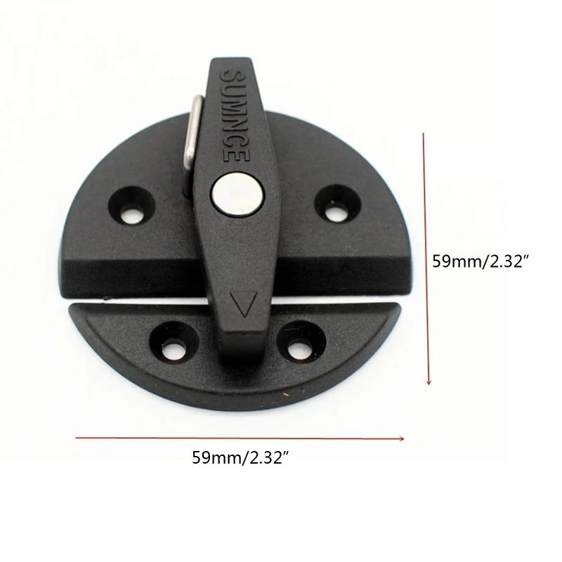Loquet de caravane, serrure ronde pour porte de toilette, caravane, casier pour camping-car, matériel de meubles de sécurité à domicile D7YA