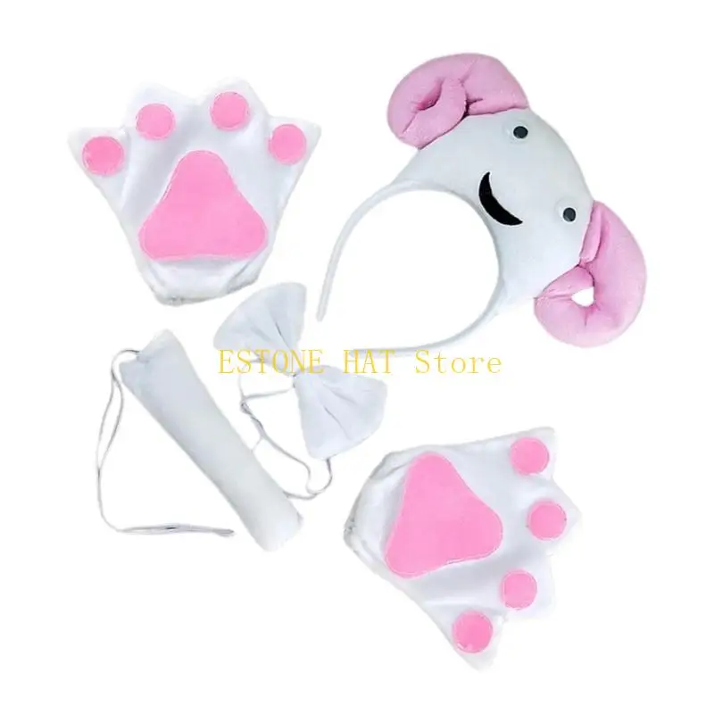 

49MF наряд для ролевых игр с овечкой, аксессуары, костюм животного на Хэллоуин для мальчиков и девочек, детей, взрослых, день