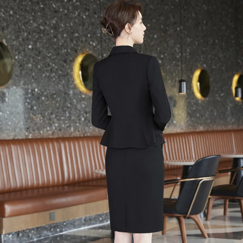 High End Professional Suits Women New Autumn Fashion Temperament Business Formal Slim Blazer And Skirt Office Ladies Work Wear