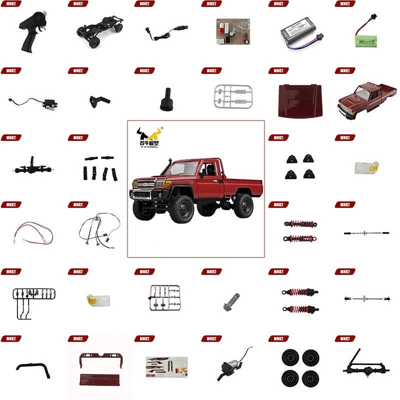 

MN MODEL MN82 Red 82PRO 82S LC79 RC Accessories Upgrade Wheel Eyebrow Non-destructive Installation OP Parts Rc Crawler Parts