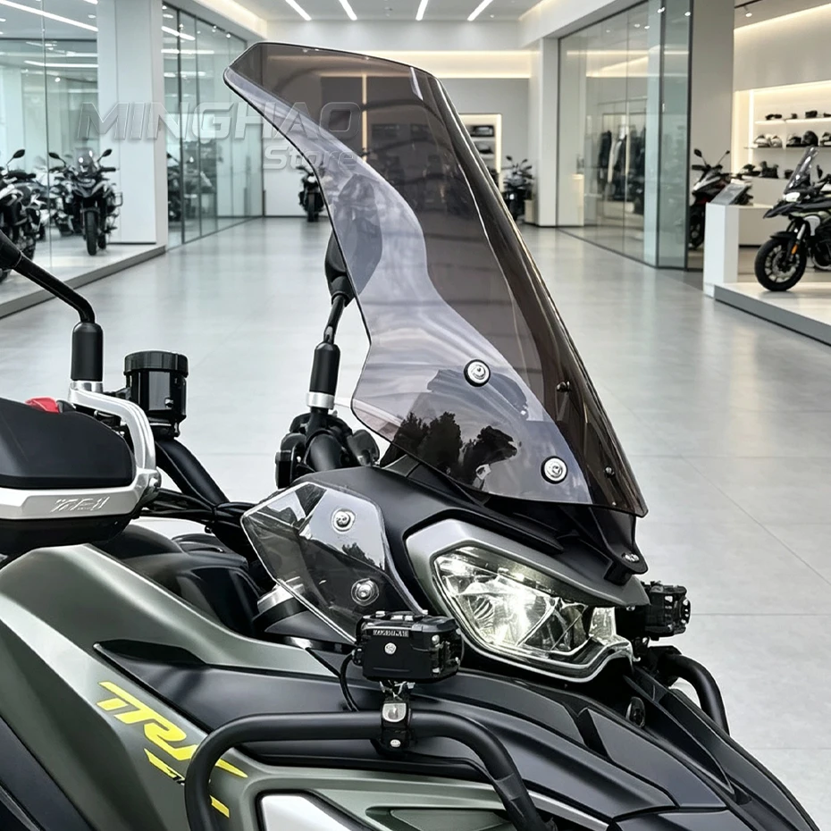 For Benelli TRK702 TRK702X High Quality New Motorcycle Windshield Windscreens Wind Deflectors Front Glass Gray Transparent
