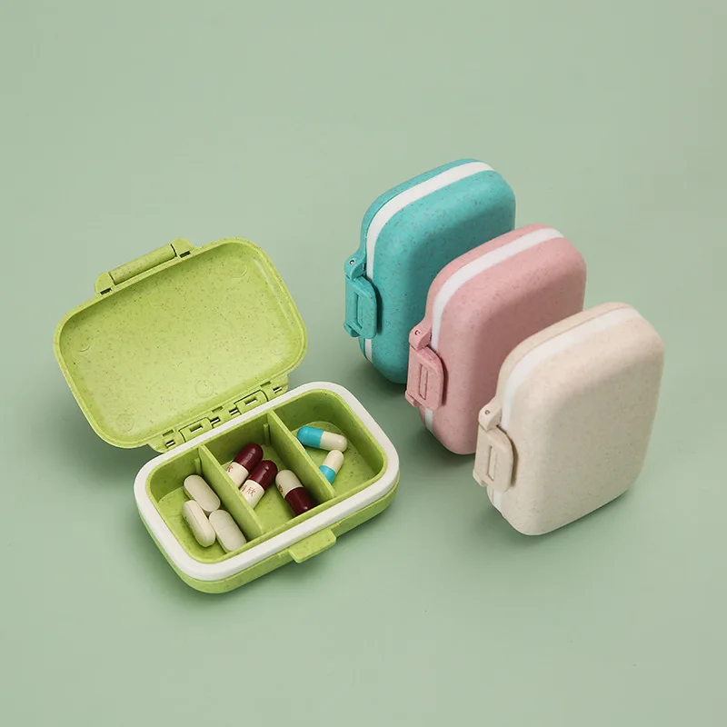 Mini Portable Pills Organizer Case 3 Grids PillBox Tablet Storage Container Weekly Medicine Pill\'s Box Pill Case Drug Dispense