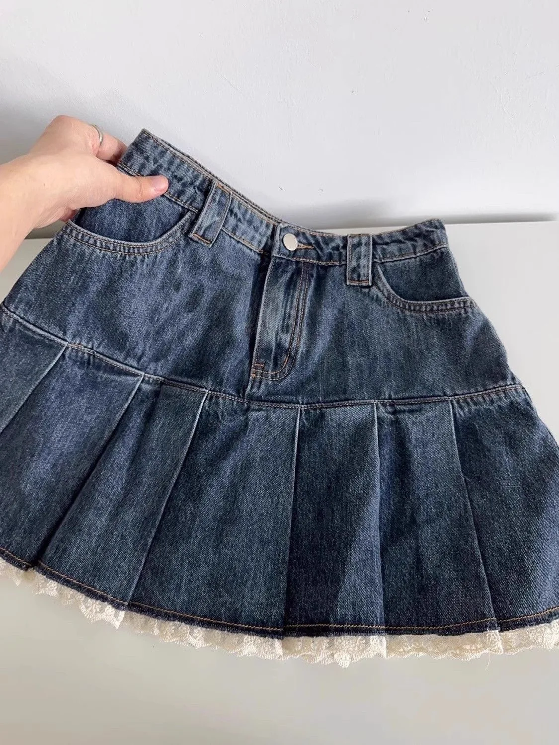 Short Skirts Half-body Skirt Female Spring and Autumn Vintage High Waist Thin Skirt