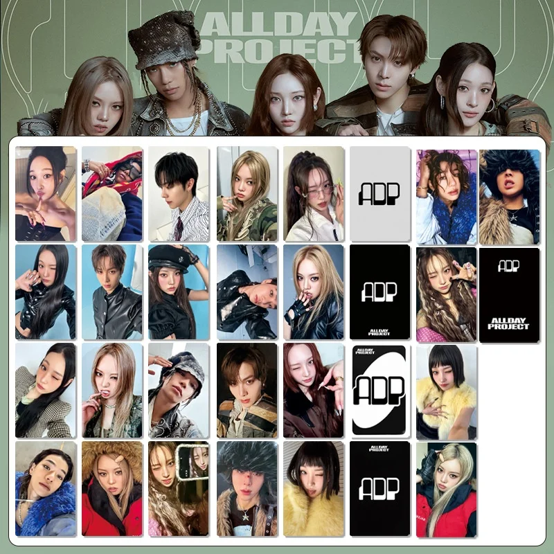 ADP ALLDAY PROJECT Card Annie Tarzan Bailey Woochan Youngseo LOMO Card Double Sides Bright Film Photocard Fans Collection Gift