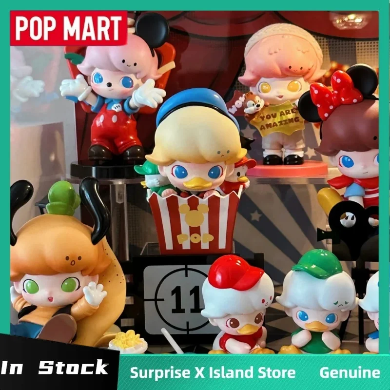 Подлинная Popmart Dimoo World X Disney ПВХ серия слепая коробка милая кукла Dimoo аниме фигурка настольные украшения коллекционировать Kawaii Mystery Box