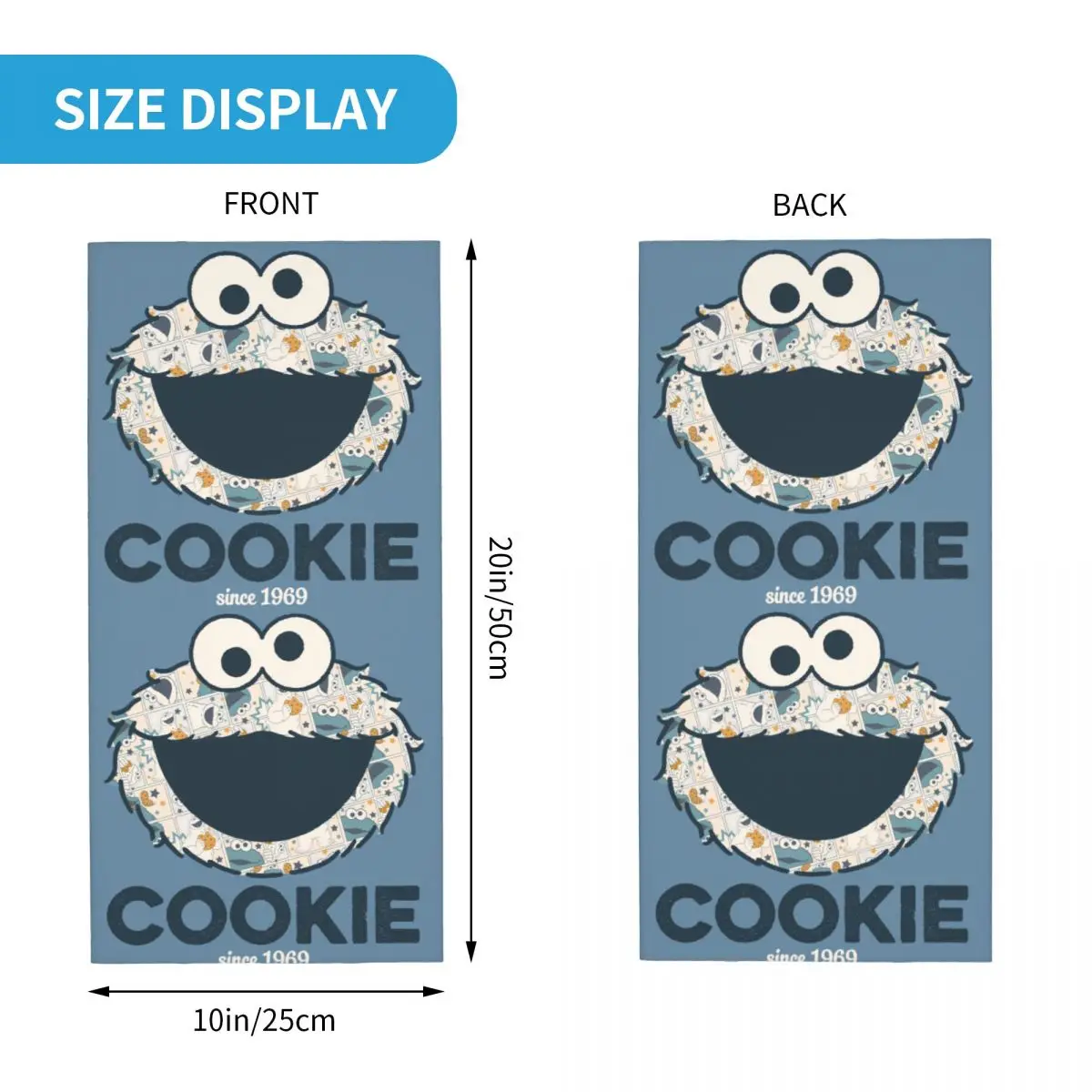 Comic Cookie Thin Bandana Neck ghetta Comic Cookie Wrap sciarpa fascia per il collo