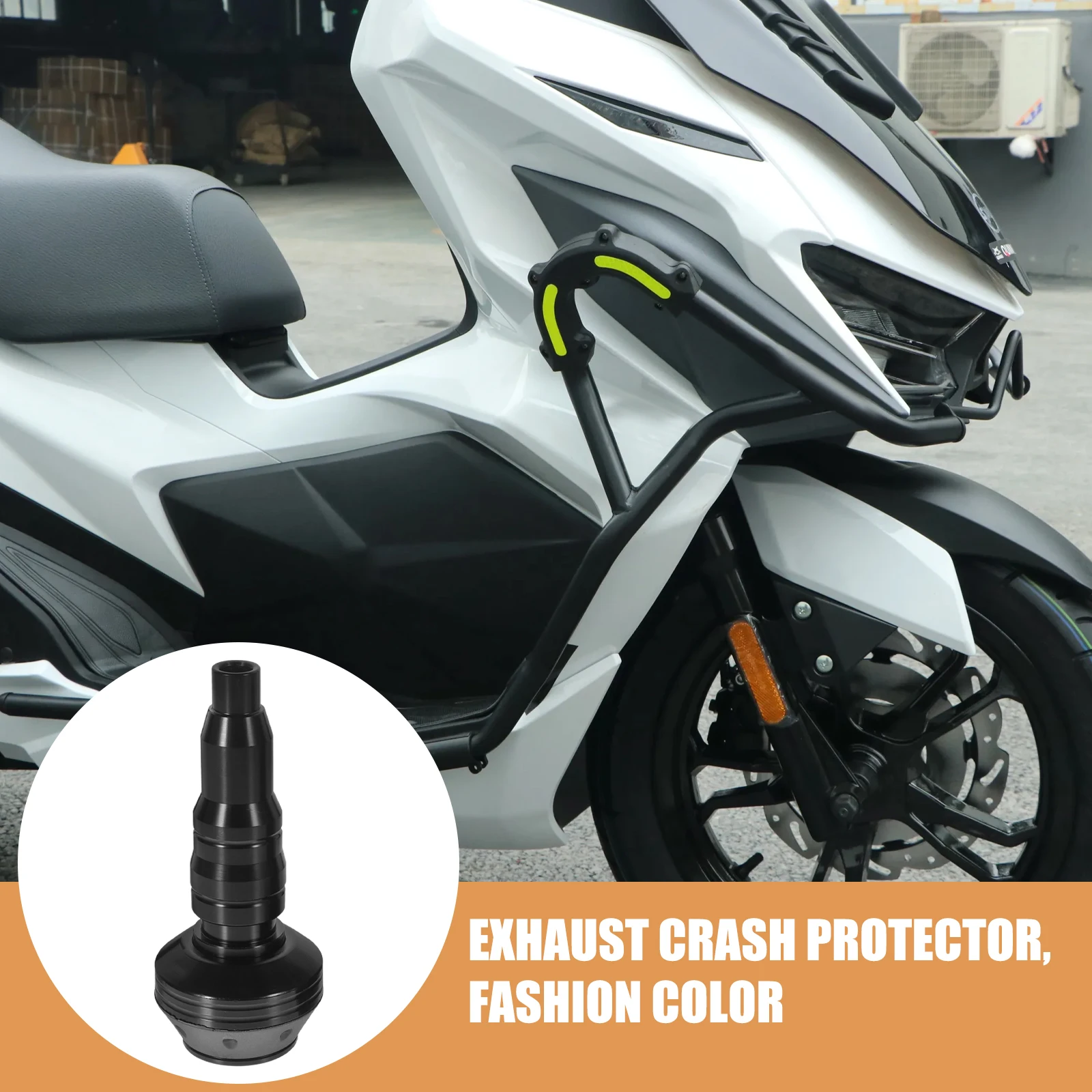 

2pcs Anti fall Bar Motorcycle Crash Protector Frame Sliders Aluminum Alloy Black Color Bike Accessories Suitable for Most