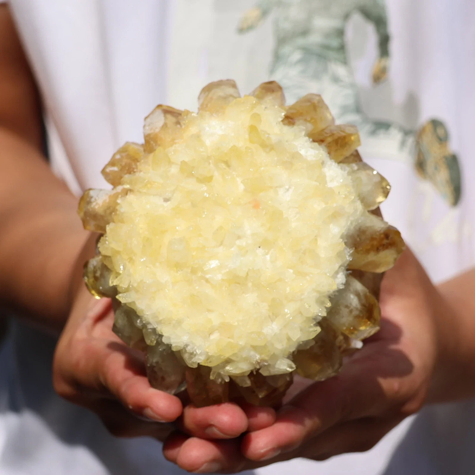 Yellow Phantom Quartz Crystal Cluster, Mineral, Spiritual Energy, Repair Cluster