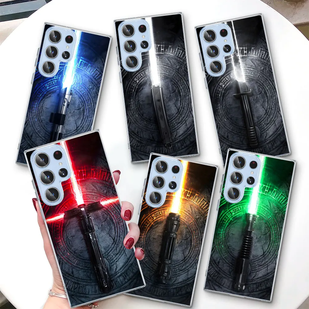 Star Wars Lightsaber Soft Case for Samsung Galaxy S23 S24 S21 FE S22 S20 Ultra S9 Plus S10 Lite S10e S8 Transparent Phone Cover