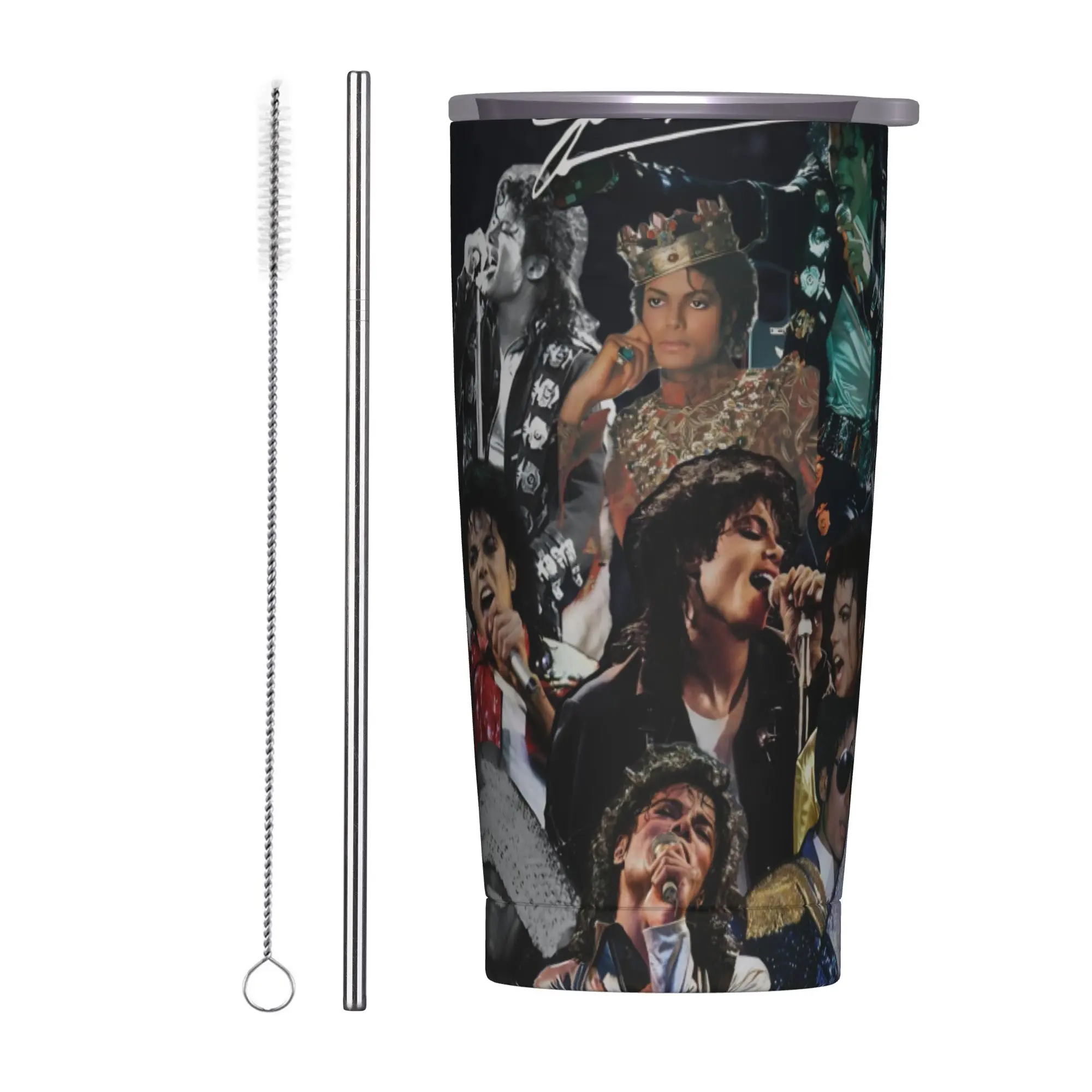 Singer Michael Jacksons MJ Tour 2026 Tumbler Vacuum Insulated  Coffee Cups with Lid Straw Smoothie Tea Mug Water Bottle 20oz