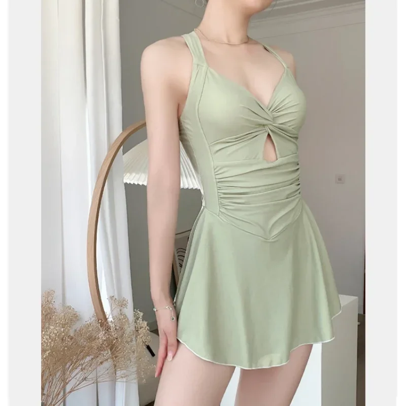 Costumi da bagno da donna Sexy con collo appeso dolce carino One-piec Beach Wear costume da bagno abito da spiaggia costume da bagno a vita alta per ragazze