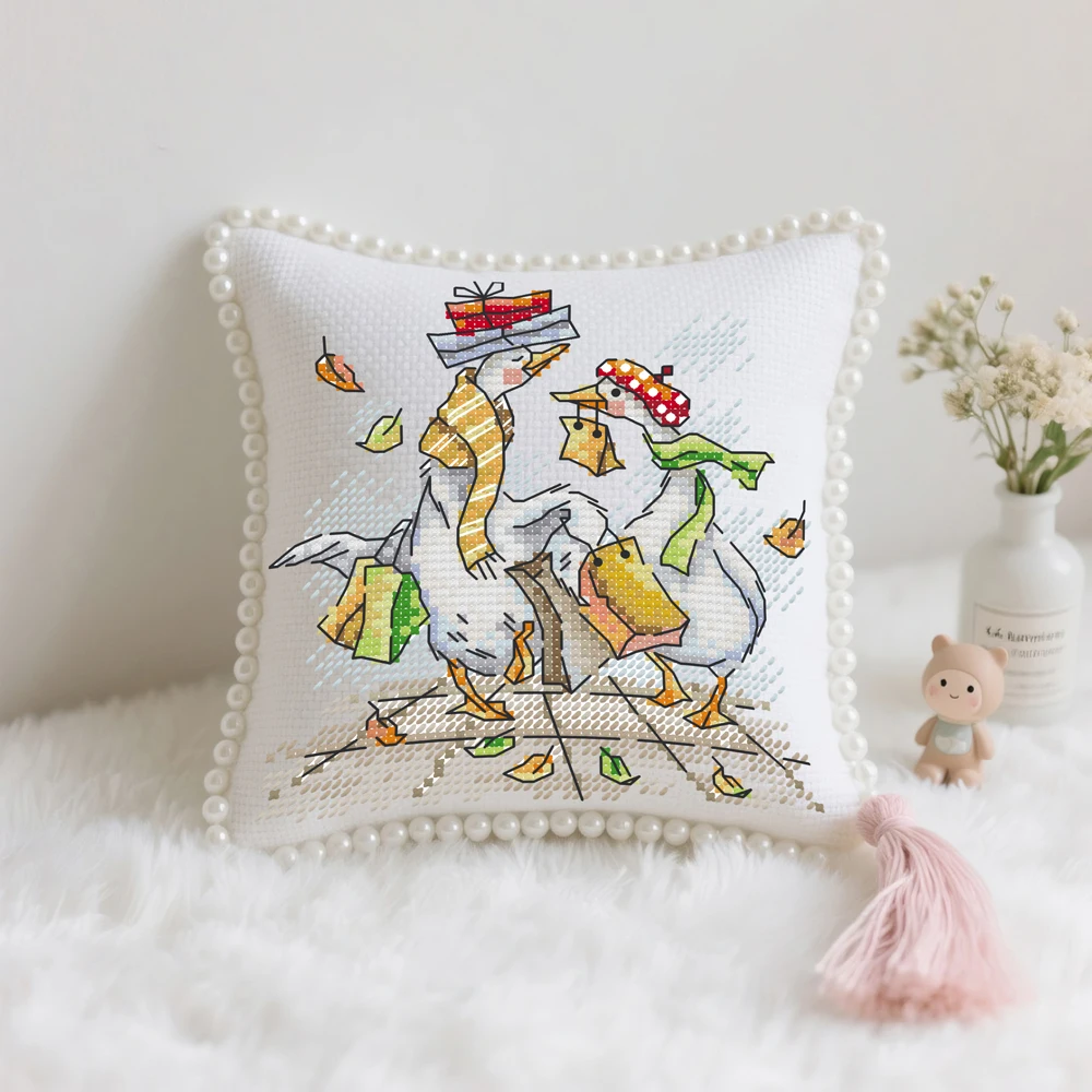 News Handmade Cross Stitch Pin Cushion, Craft Gift, Cross Stitch Kit, Embroidery Kit, Easy To Follow - Autumn Shopping