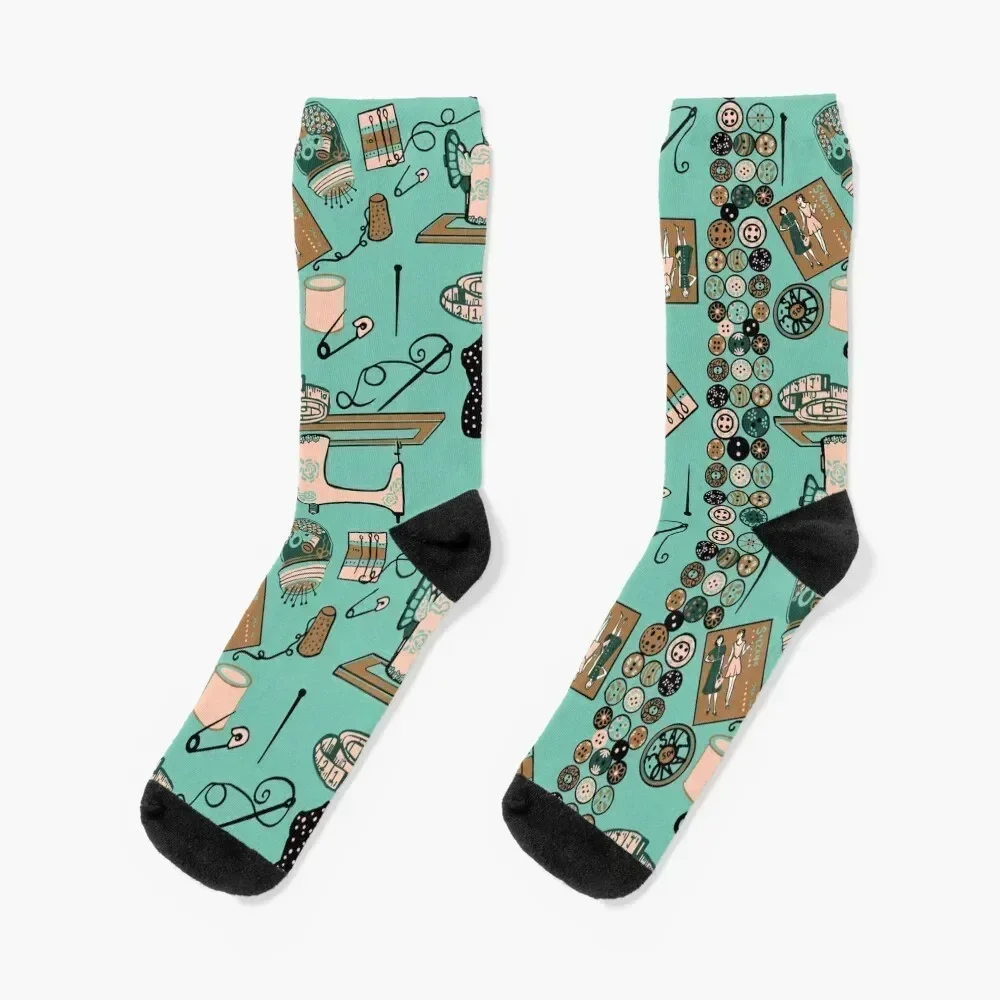 

Sewing Love Socks new year hiking Stockings shoes Woman Socks Men's