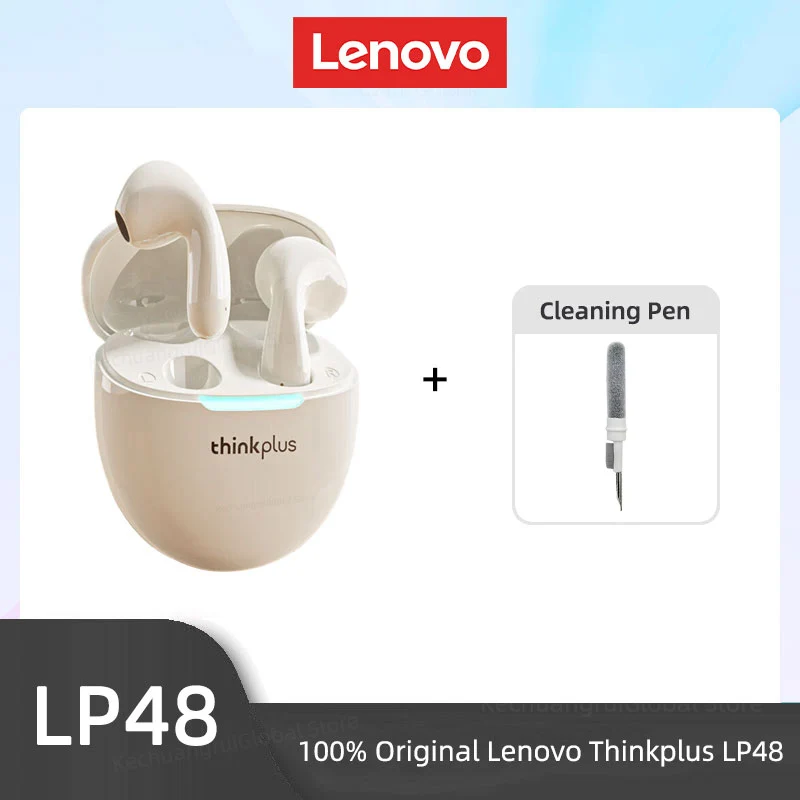 Original Lenovo LP48 TWS Wireless Bluetooth 5.4 Earphone Gaming Earbuds HIFI Music Headphones Noice Cancelling Dual Mode Headset