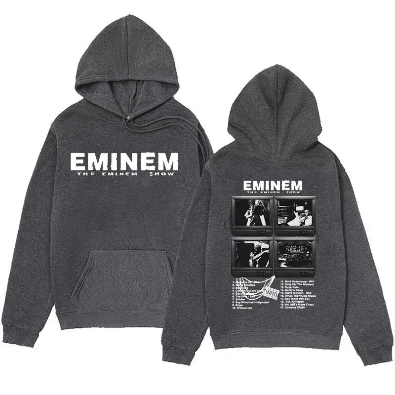 Men's and women's hooded sweatshirts, oversized streetwear rapper Eminem Seaso music album prints