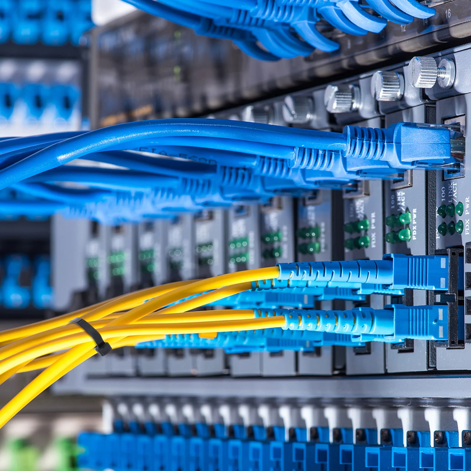 100 قطعة من أربطة كابلات النايلون ذاتية القفل بسحاب ربطات كابل مرنة متينة لإدارة الأسلاك للاستخدام الداخلي والخارجي #2