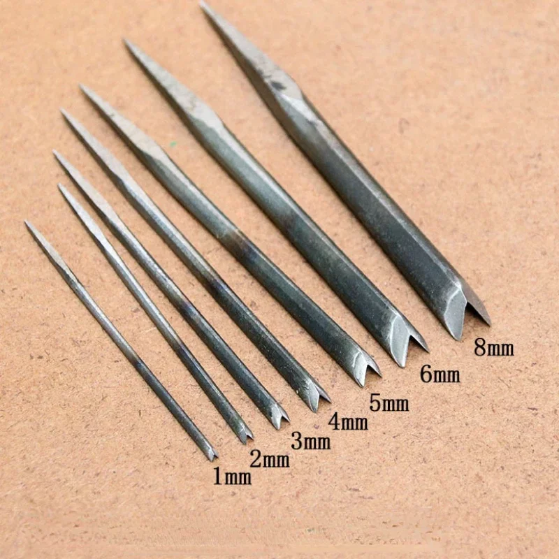 1pcs NEW 0.1-0.8cm V Type Exposedness Triangle Chisel Woodworking Chisels Hand Wood Carving Knives FOR Carving Blank Tools