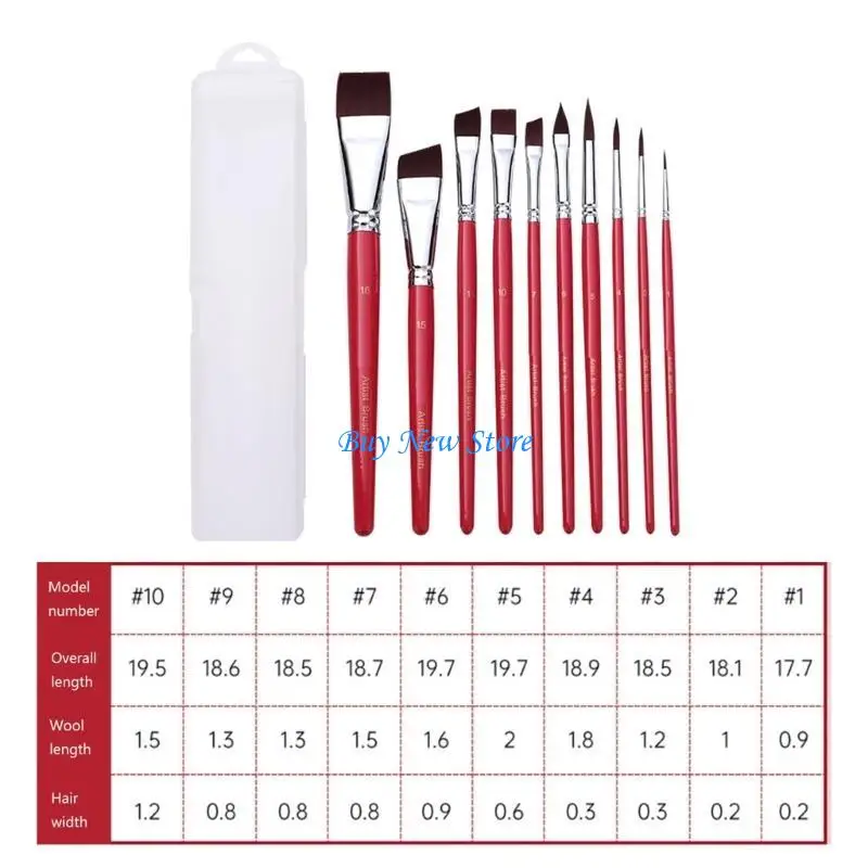 20CE 7/10/17 Chiếc Cọ Sơn Acrylic Tranh Màu Nước Bút Lông Nghệ Sĩ Bút Lông