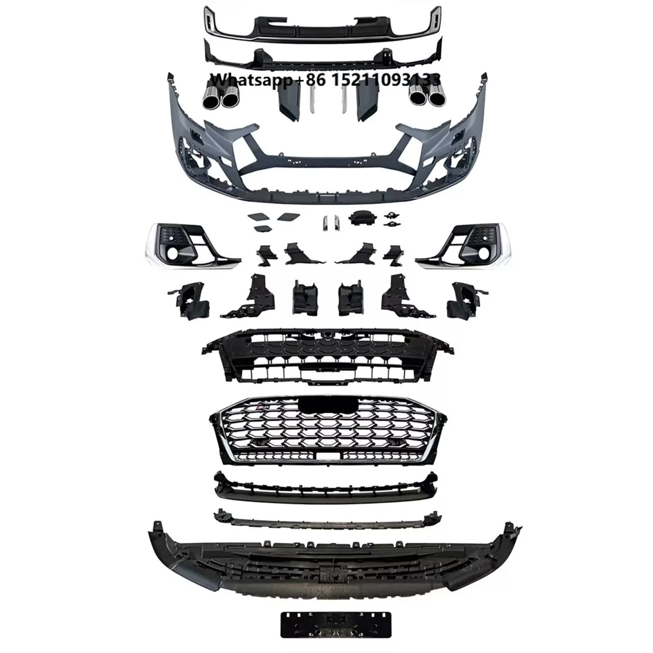Hot Selling High Quality Black Unique Design Car Front Bumper Guard Grille Body Kit