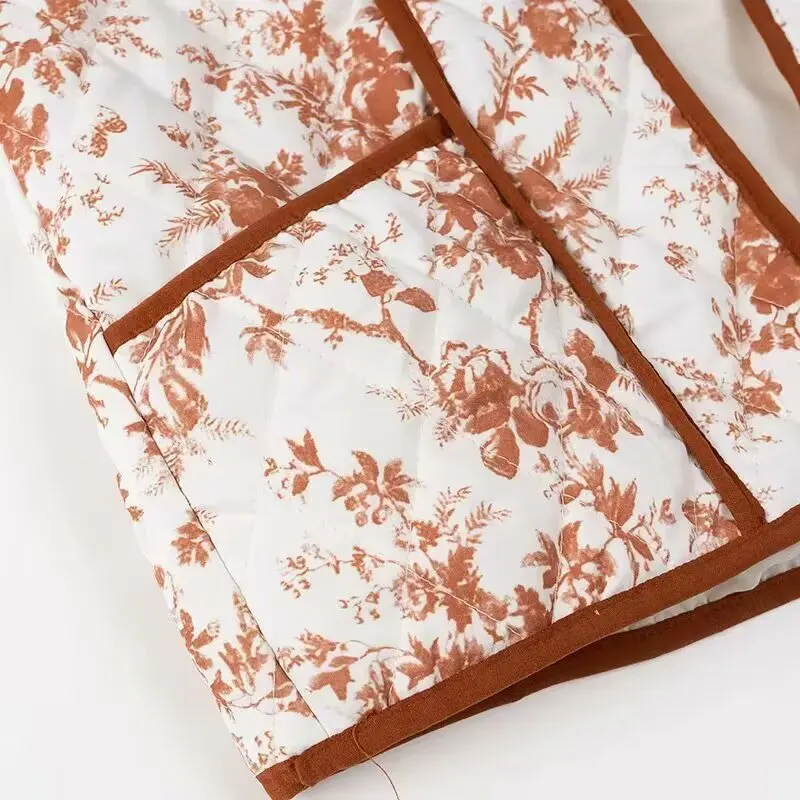 Faionable سترة مطبوعة الملابس النسائية JNLEAOG الخريف جديد Sle تخفيف جولة Ne ألياف البوليستر لا تصميم زر