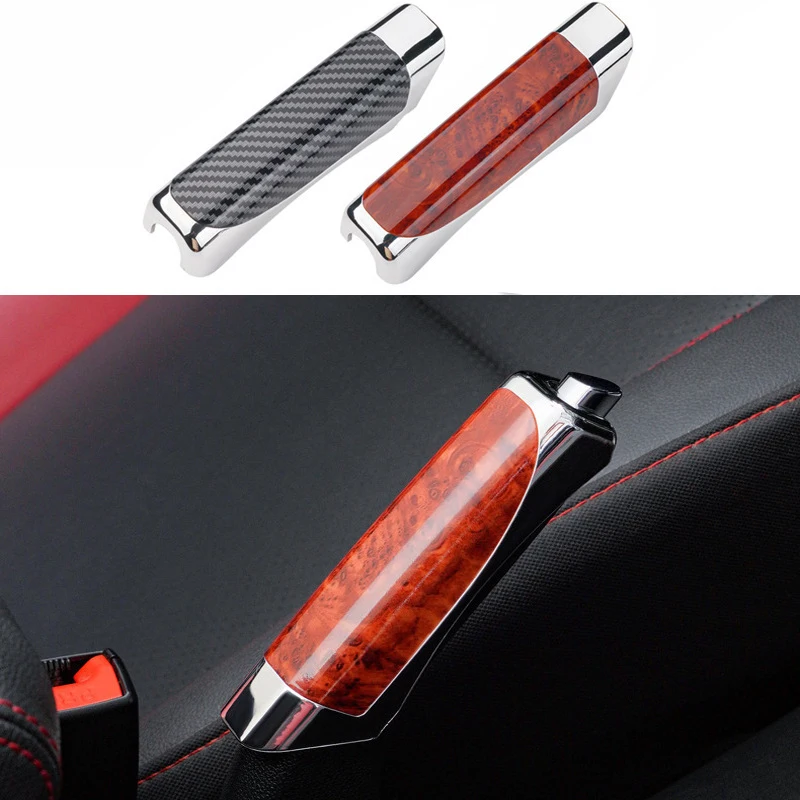 Carbon Fiber Car Leather Handbrake Cover Protective Sleeve Hand Brake Protection Car Interior For BMW M 1 3 5 Series X1 X3 F10