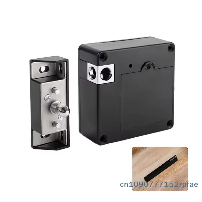 {NN72} Smart Drawer Electronic RFID Door Lock Hidden DIY Wooden Cabinet Door Locks 13.56MHz RFID Tag IC Card New Easy To Install