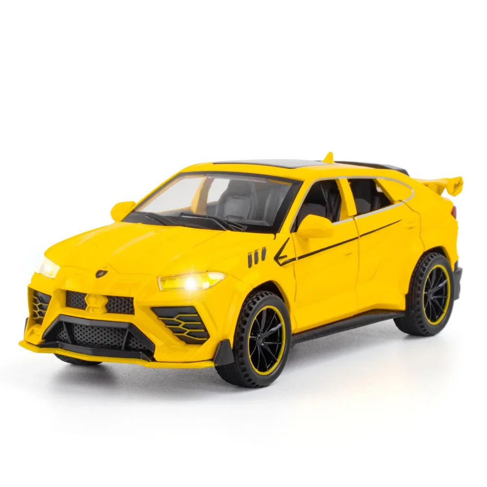1:32 Lamborghini URUS Modello di auto in lega Suono Luce Tirare indietro Giocattolo in metallo Veicolo Ragazzo Collezione regalo Voiture in miniatura