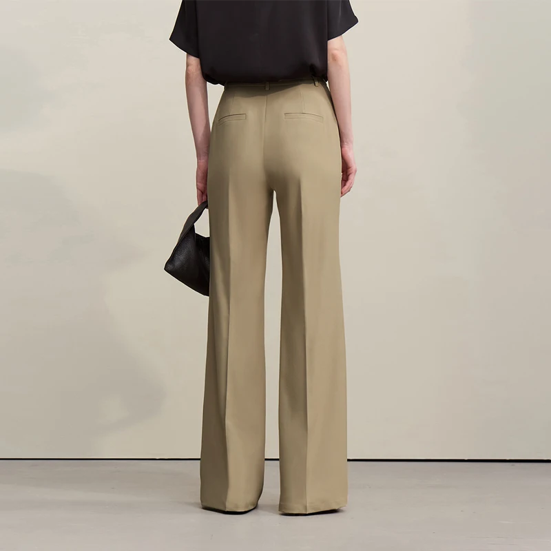 Amii Women's Flare Pants 2026 Summer New Office Casual Long Woman Trousers Basic Versatile Straight Wide Leg Pants 12641060