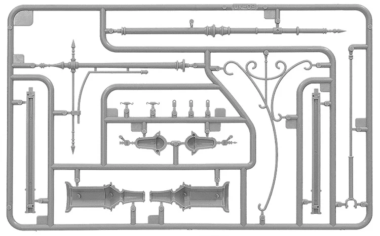 1/35 Scale Die-cast Resin Scene Layout Street Lamp And Antenna Bracket Resin Model Unpainted