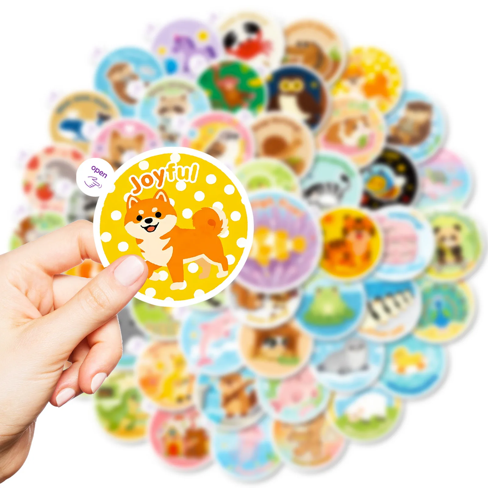 

10/50PCS Cartoon Animal Graffiti Stickers Students Fashion Sticker for Phone Computer Notebook Stationery DIY Toys Secret