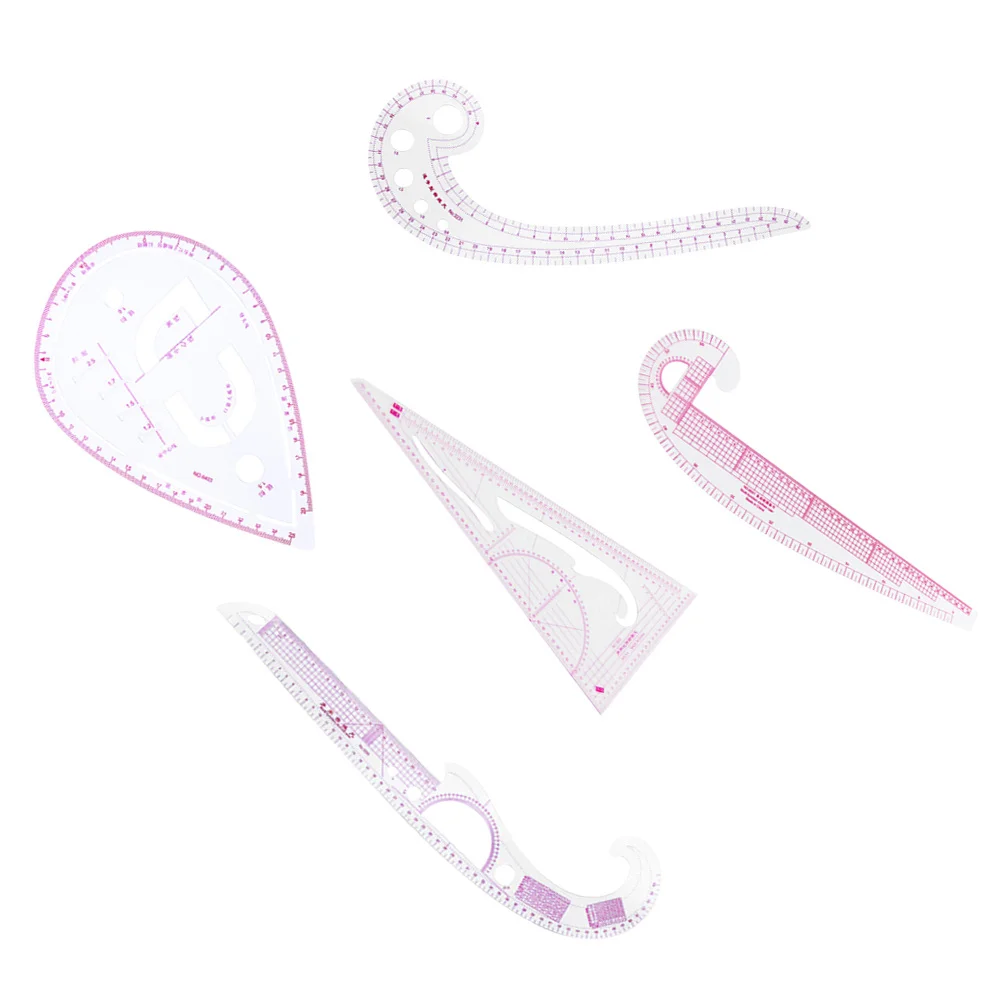 ไม้บรรทัดตัดเย็บเสื้อผ้า 1 ชุด แบบยืดหยุ่น แม่นยำ สำหรับวาดเส้นโค้ง เส้นตรง และเครื่องมือตัดเย็บด้วยมือ