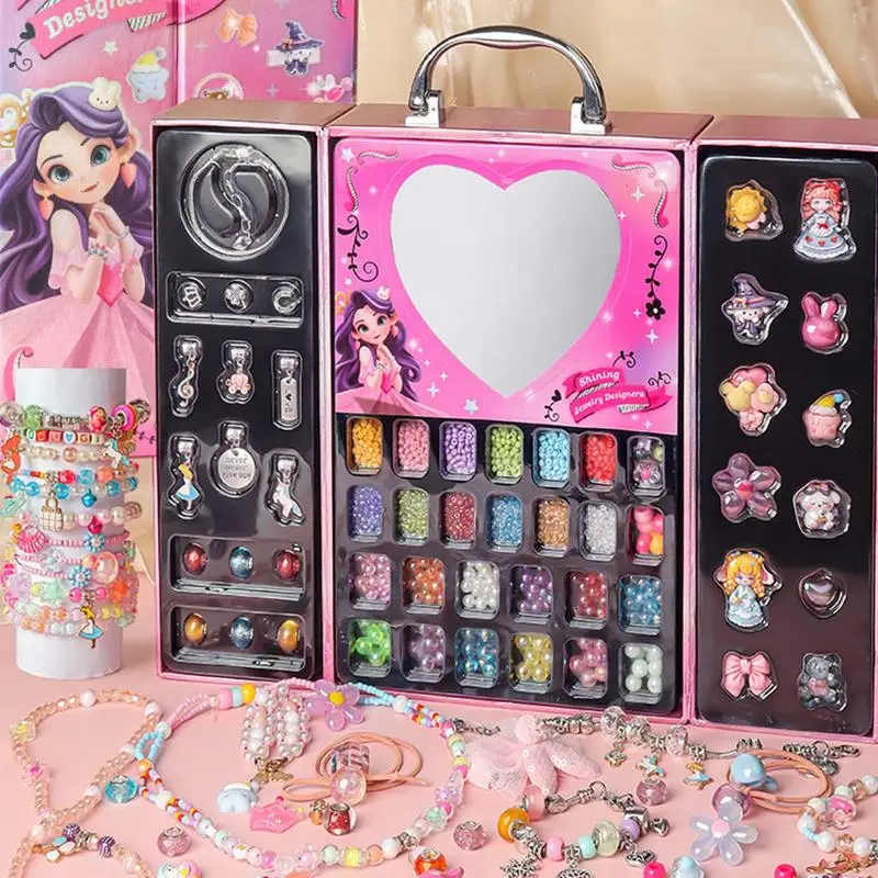 Charm-Schmuckherstellungsset, Kunsthandwerk, Schmuck, Charm-Armbandhersteller, Halsketten-Zubehör-Set, Schmuckherstellungszubehör, exquisit für