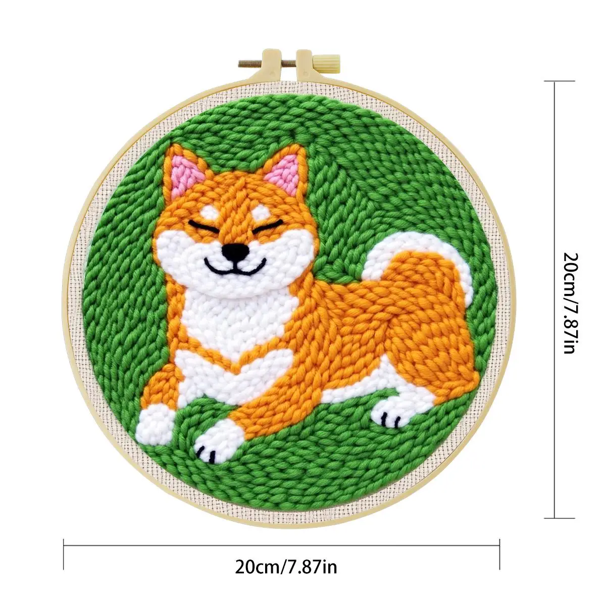 20X20CM/7,87 Zoll Tier - Hund Stanznadel-Stickset, Stickerei, gestrickte Stickerei, DIY handgemachtes Geschenk, Nähkunst – Detail 5