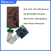 5.5 inch 4K LCD Display for Phrozen Shuffle 4K LCD 3D Printer Resin DLP/SLA Light Curing Mipi Driver Board Glass Protector